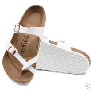 Like New Birkenstock White Mayari Birko-Flor EU 37